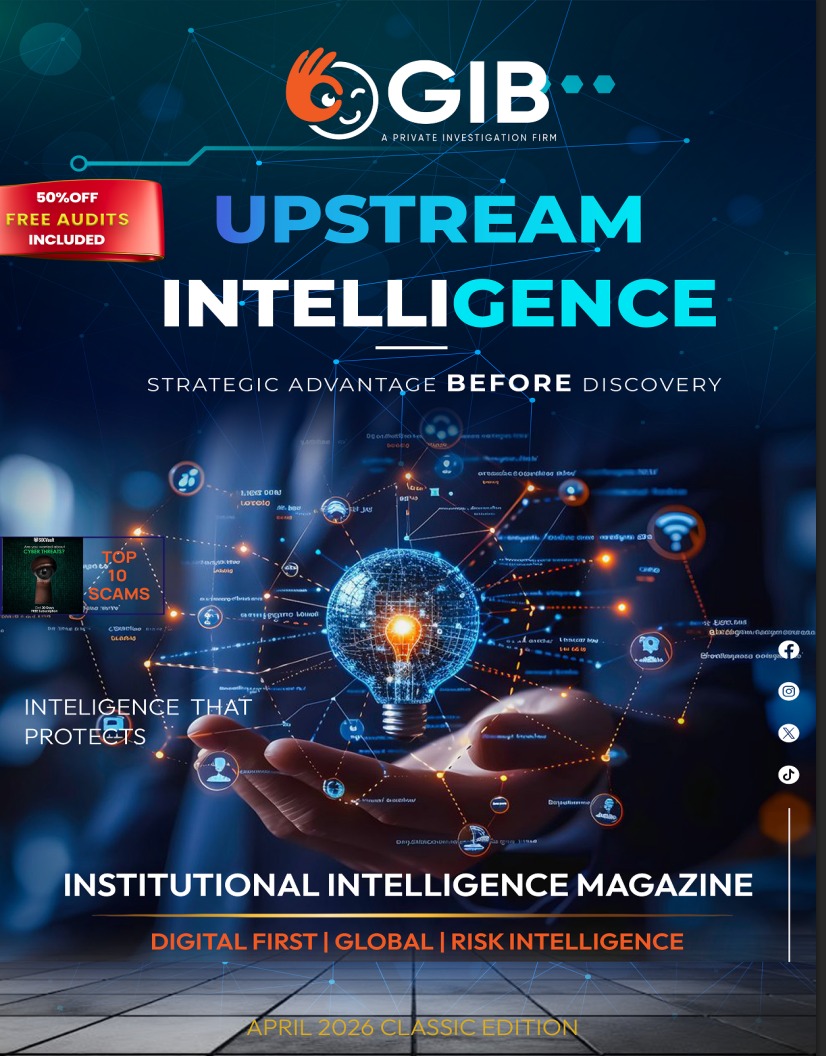April 2026 GIB Institutional Intelligence Magazine &ndash; Upstream Intelligence cover